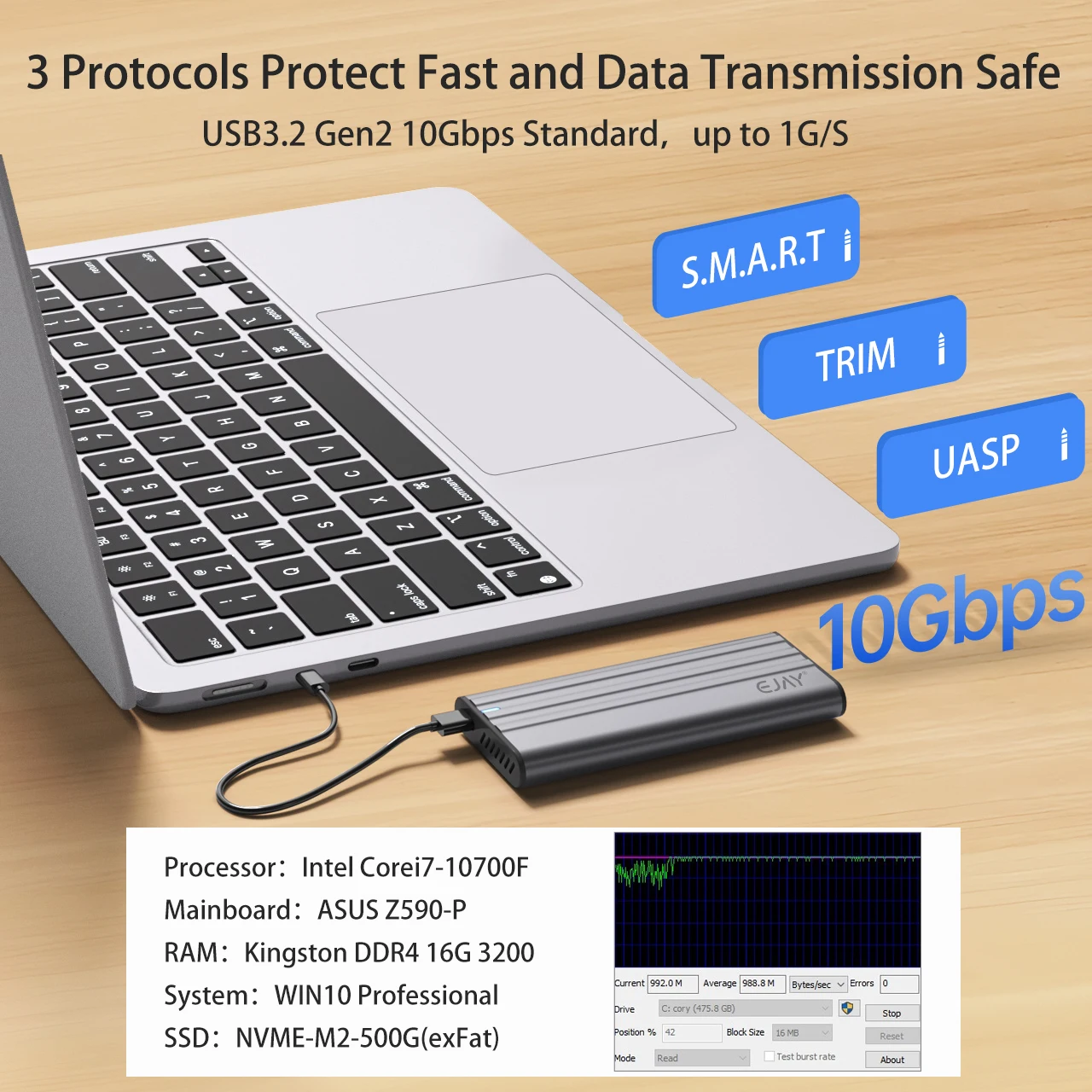 EJAY 10Gbps M.2 NVMe SSD Case  - 8Tb M2 Nvme Ssd review and price